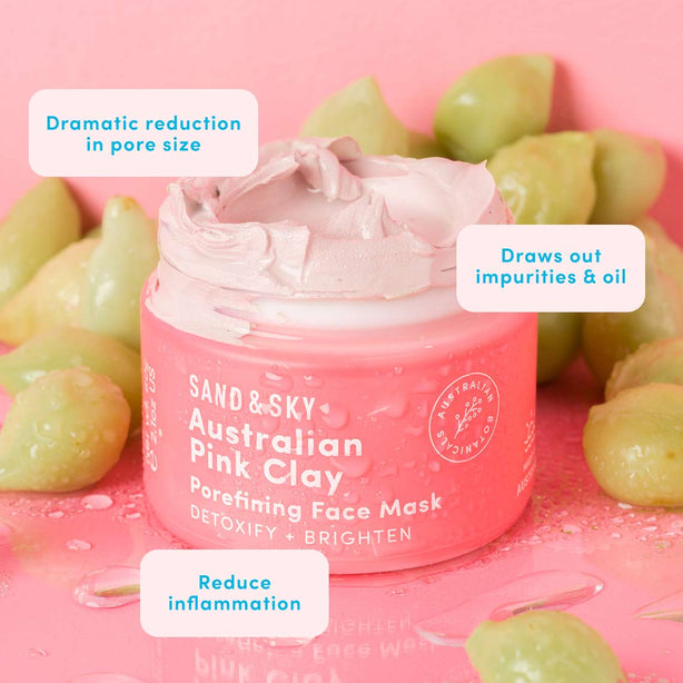 Australian Pink Clay Porefining Face Mask Travel Size